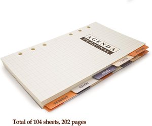 A6 Refill Paper Undated Planner with Dividers Week of Month Plan Lined Papers Notebook Planner Refillable Inserts - Product Image 2