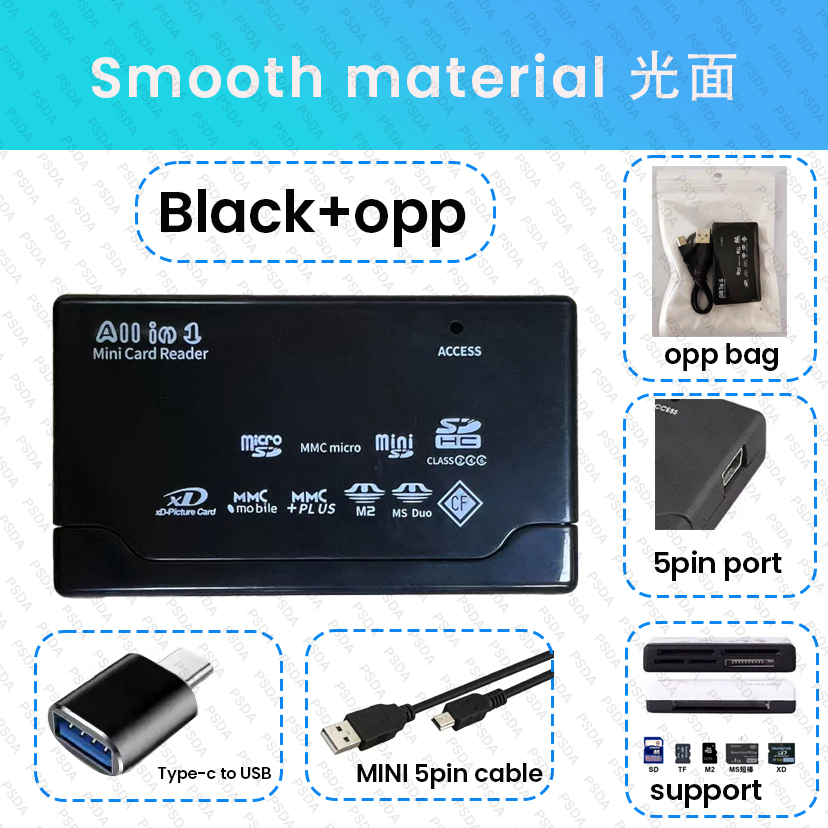 Surface noire brillante (sac OPP) + câble USB + adaptateur LeEco