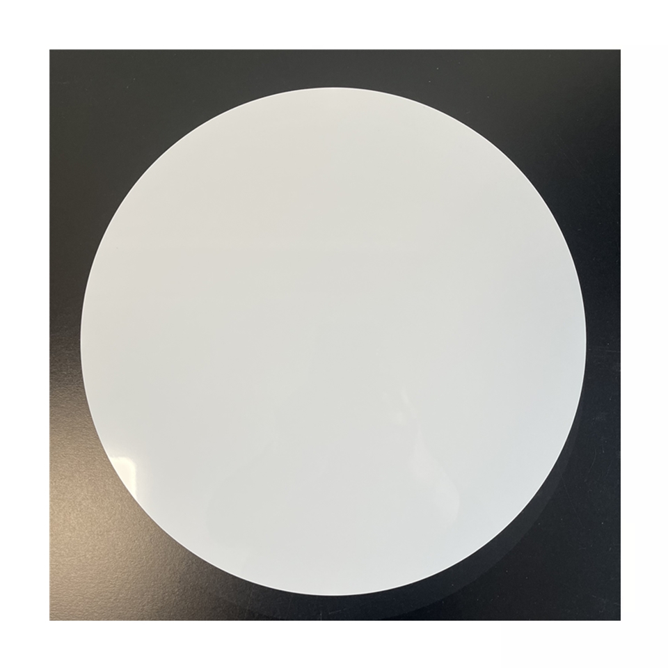 Rond blanc brillant à 6 pouces x 0,65mm sans trous