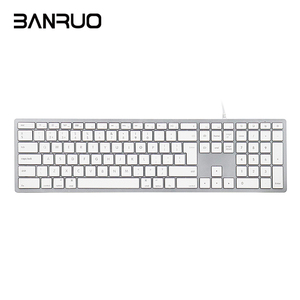 COUSO, gran oferta, teclado de ordenador de escritorio para PC, para teclas Mac105, teclado Delgado ultrafino, teclado de oficina con cable y teclas Multimedia - Product Image 1