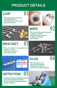 High Power 3MM Rundkopf Rot Gelb-Grün Zweifarbige gemeinsame Kathode Leuchtdioden hülse Weiß Diffuse gemeinsame Kathode - Product Image 6