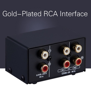 LYNEPAUAIO Audio Switcher <strong>RCA</strong> <strong>2</strong> in <strong>1</strong> Out / <strong>1</strong> in <strong>2</strong> Out A/B Switch Stereo Audio <strong>Splitter</strong> Box with No Distortion <strong>RCA</strong> Jack - Product Image 2