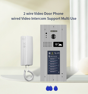 Sistema de intercomunicación de video con cable intercomunicador video al aire libre IP apartamento intercomunicador videófono para construir wifi - Product Image 6