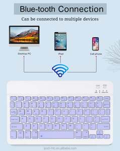 Miniteclado inalámbrico y ratón recargable portátil personalizado, Combo para tableta, teléfono inteligente, Tv, teclado inalámbrico con ratón - Product Image 5