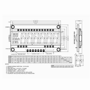7 pin del connettore di interfaccia seriale SPI 7 segmento contatore di energia LCD display 6 cifre segmento display LCD con bordo di driver LCD HT1621 - Product Image 4