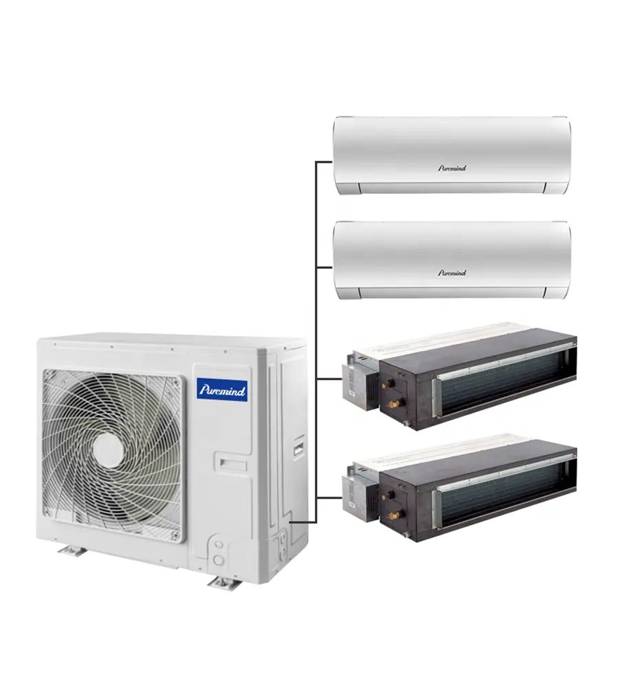 Gree Multi Split AC-Klimaanlage 12000Btu bis 48000Btu Kassettenkanal-Innen einheit für gewerbliche zentrale Klimaanlage R410a