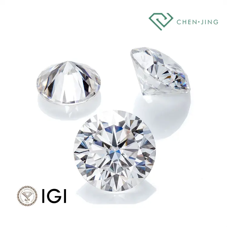 Großhandel IGI zertifiziert 0,5ct 0,6ct 0,8ct 0,9ct 1ct 2ct 3ct 4ct HPHT Lab-Anbau Diamanten VVS große Größe CVD lockerer runder Diamant