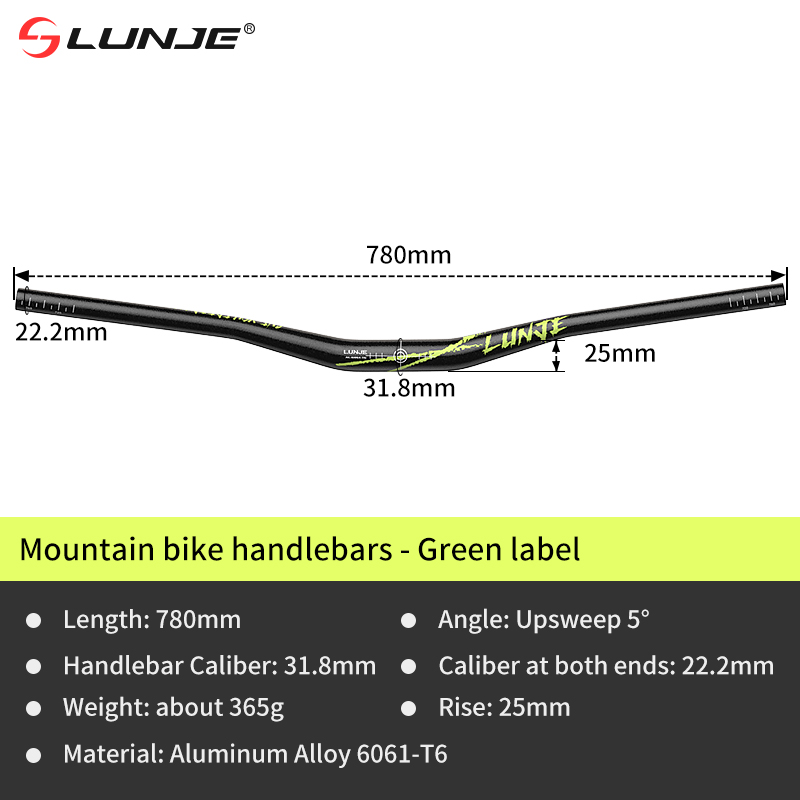 31,8*780mm (guidon noir - vert fluo)