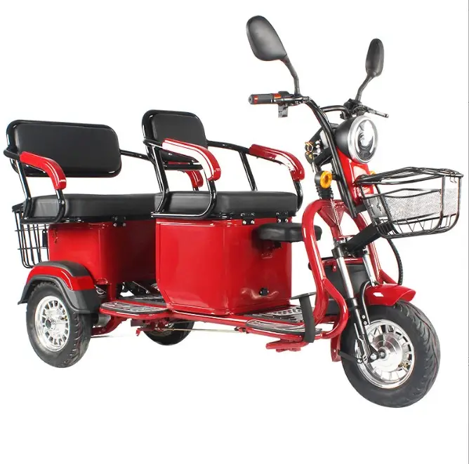 Elektrisches Dreirad für erwachsene Haushalte kleiner älterer Roller Passagier und lange Straßen reise familie dreirädrige Batterie Fahrzeuge