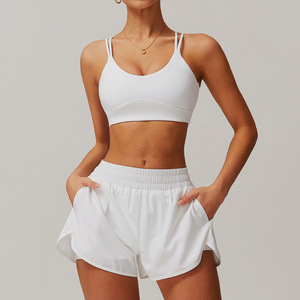 2025 Women Built in Sports Bra Tennis Suits High Waist Training Skirts With Short <strong>Gym</strong> Padded Tops Double Layers Workout Wear