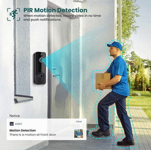Campanello video senza fili wifi citofono HD video motion app avvisa senza fili smart ring porta camera - Product Image 3