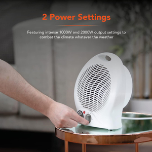 Kış ev için taşınabilir 2000W ısıtıcılar 2 ısı ayarları ve serin fonksiyonu ile ayarlanabilir termostat Mini elektrikli Fan ısıtıcı - Product Image 3