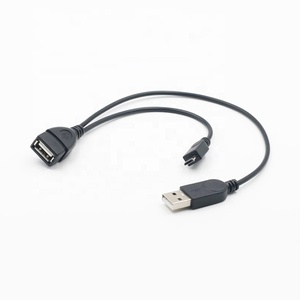Cantell 2 trong 1 USB nữ để USB Nam và Micro cáp điện ngắn cáp 20cm Micro USB OTG cáp với thêm sức mạnh - Product Image 2