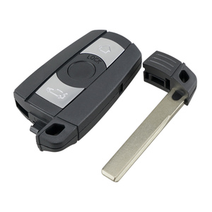 3 düğmeler uzaktan kumanda akıllı araba anahtarı kabuk yedek pil tutucu ile kılıflı anahtar durumda BMW E61 E90 3-Series 5-series X3 - Product Image 4
