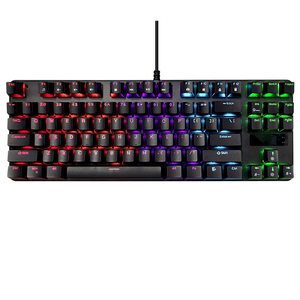 Logotipo personalizado 87-Key True Mechanical Blue Axis Interfaz USB Teclado para juegos de computadora multifuncional - Product Image 1