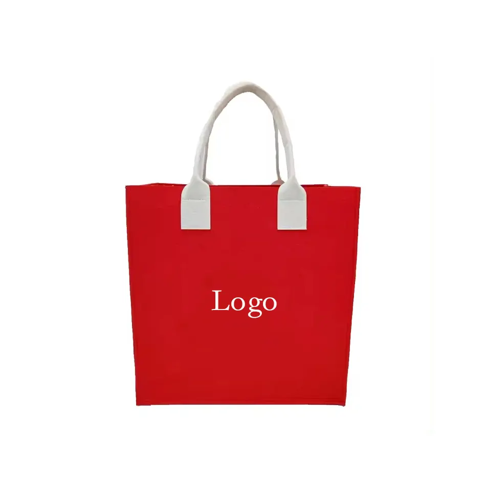 थोक कस्टम फैशन डिजाइन पुनः प्रयोज्य टोटे शॉपिंग इको फ्रेंडली महसूस बैग