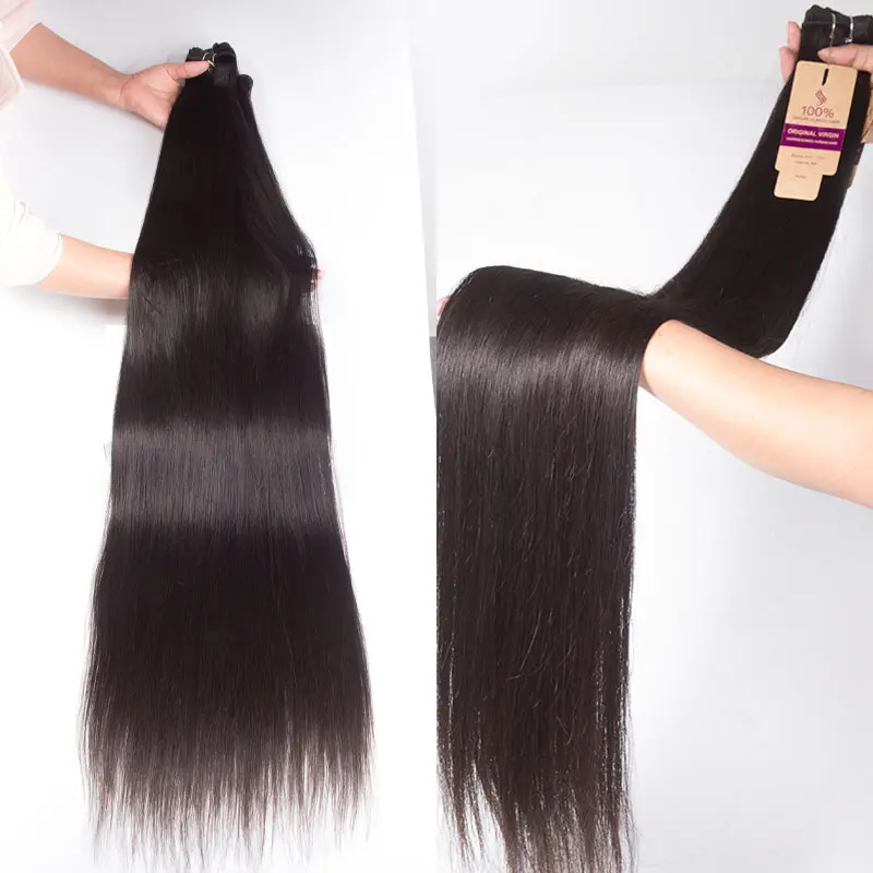 Campioni gratuiti capelli brasiliani grezzi all'ingrosso a buon mercato 100% fasci di capelli umani vergini 10A 12A 15A fornitori di fasci di capelli grezzi brasiliani