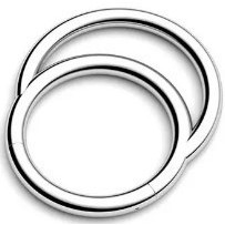 Bague couleur acier