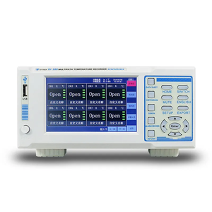 Registrador de datos de temperatura multicanal multifuncional con pantalla LED de 5 canales y 24 canales, 1 unidad