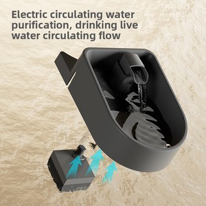 Thông minh hai trong một con chó mèo trung chuyển công suất lớn khô tách ướt nước sống lưu thông tĩnh với bát rắn - Product Image 4