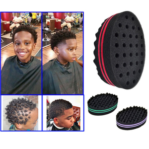 Tóc Bàn Chải Miếng Bọt Biển Twist Sóng Cắt Tóc Công Cụ Cho dreads Afro Locs Twist Curl Cuộn Dây Màu Đen - Product Image 2