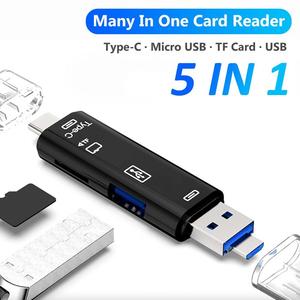 5合1多功能USB 3.0 C型微型USB SD TF存储卡读卡器智能OTG读卡器适配器手机电脑配件 - Product Image 4