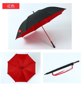 30英寸8肋彩色涂层伞定制标志直伞高品质纤维伞 - Product Image 6