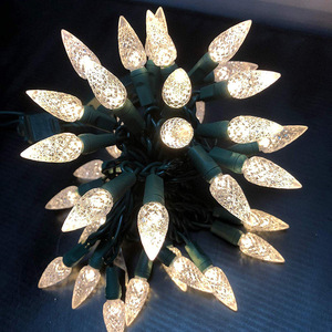 0.5W 0.8W 1W LEDクリスマス電球E17 C9グローブフィラメント付きカラフルなプラスチックガラスボディ住宅装飾用 - Product Image 4