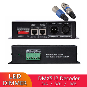 DMX512 Decoder LED Dimmer Driver RGB <strong>Controller</strong> DMX-512 3 Channels Decoder <strong>Controller</strong> Dimmer for RGB LED Strip - Product Image 2