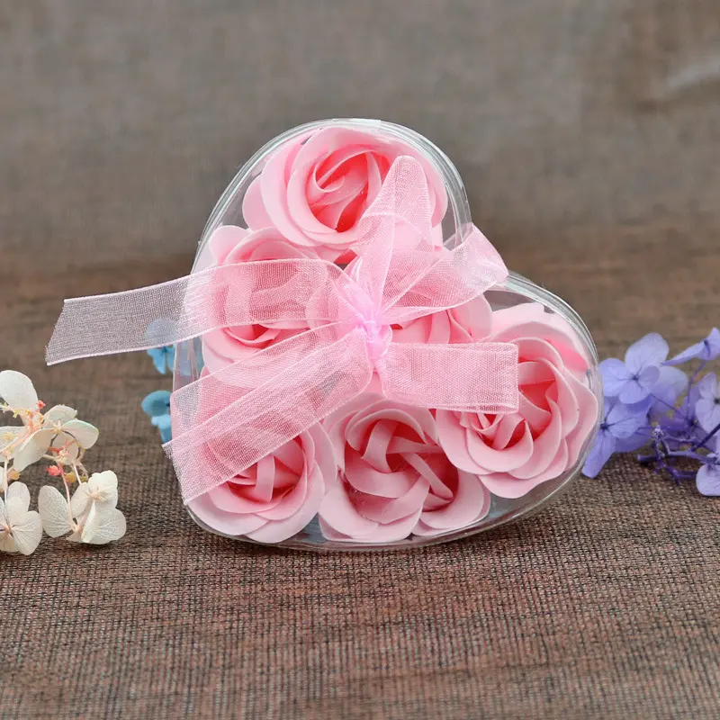 Cheap Creative Small Gifts Simulation Flowers Wedding Baby Shower Party Decoration 6 Pcs Rose Soap Flowers