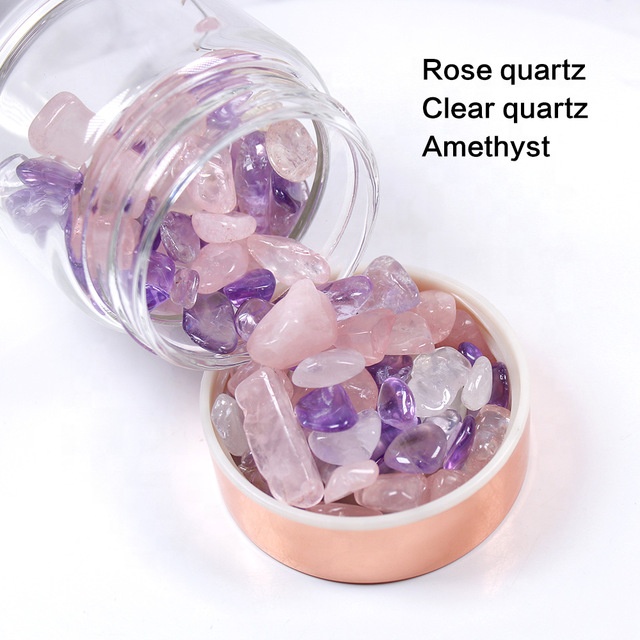 rose quartz+amethyst+clear quartz
