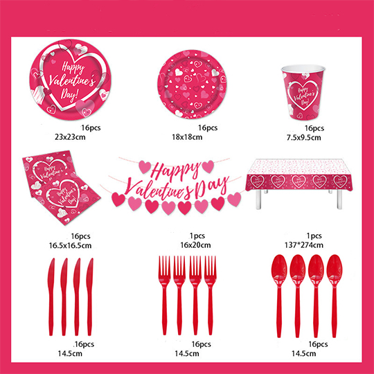 ชุดสีชมพู 9 ชิ้น (ถุง OPP)