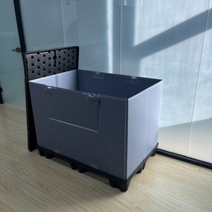 Wholesale Price Heavy Duty Nestable Plastic Sleeve Box Solid Bulk <strong>Container</strong> for Auto Part <strong>Logistics</strong> Storage Easy Collapsible Box - Product Image 3