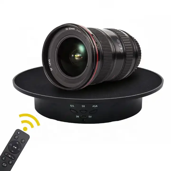 360 Degree Rechargeable Rotating Display Stand 360 Degree Photography Turntable with Remote Control for photography Turntable