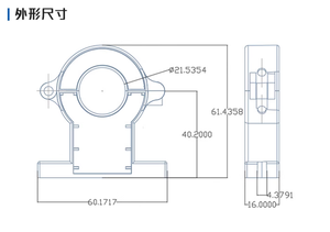 KHCGQ-92 Hall-Effekt-Stroms ensor 5A ~ 500A DC Eingangs-und Ausgangs stromwandler mit geteiltem Kern - Product Image 2