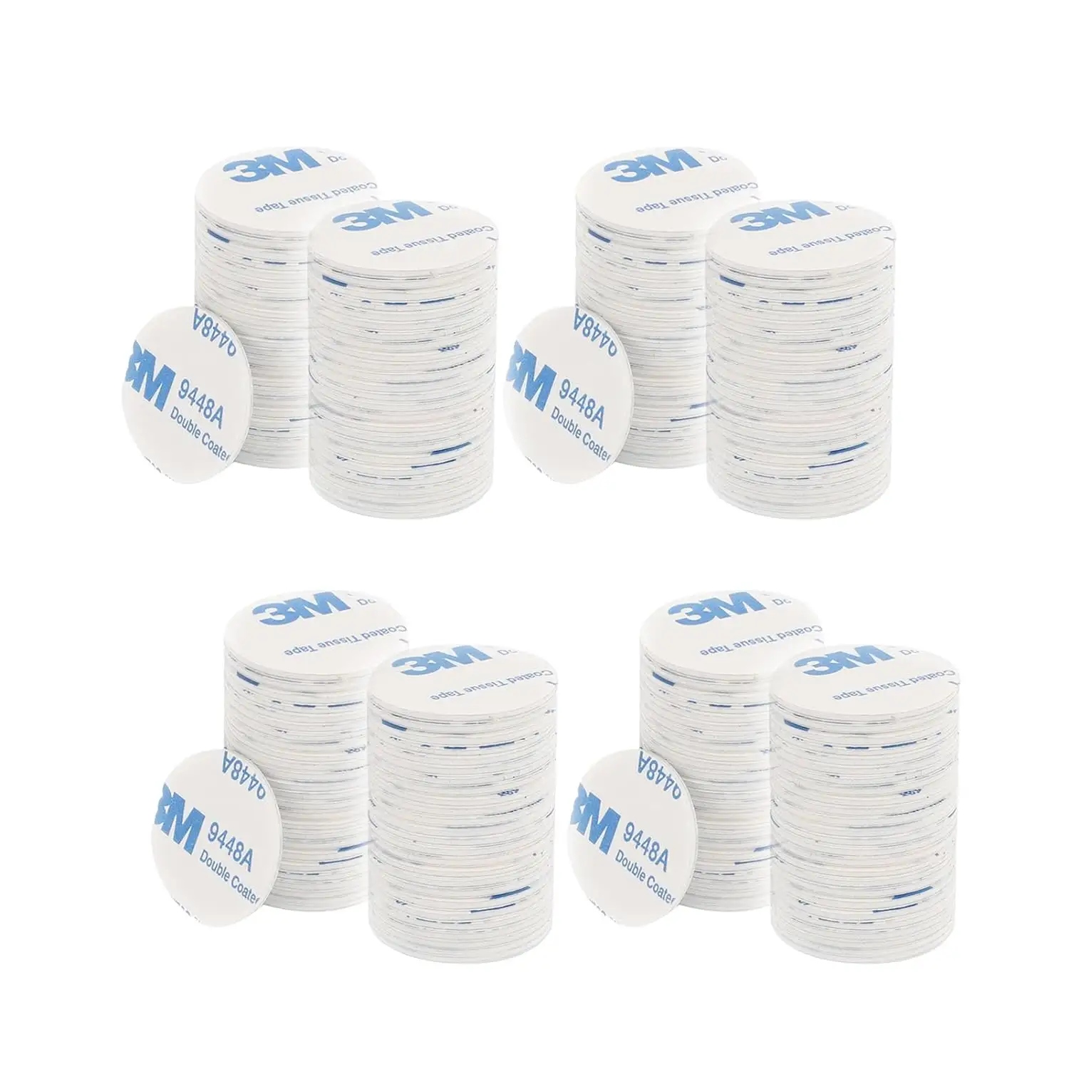 Almohadillas redondas de cinta de espuma adhesiva de doble cara 9448A 30x30mm-Solución de montaje versátil y segura con fuerte adherencia