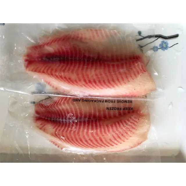 Exportación de China 2-11 oz 11 oz + 10kg cartón sin piel deshuesada PBO IQF filete de tilapia de pescado congelado redondo completo filete de pescado de Tilapia