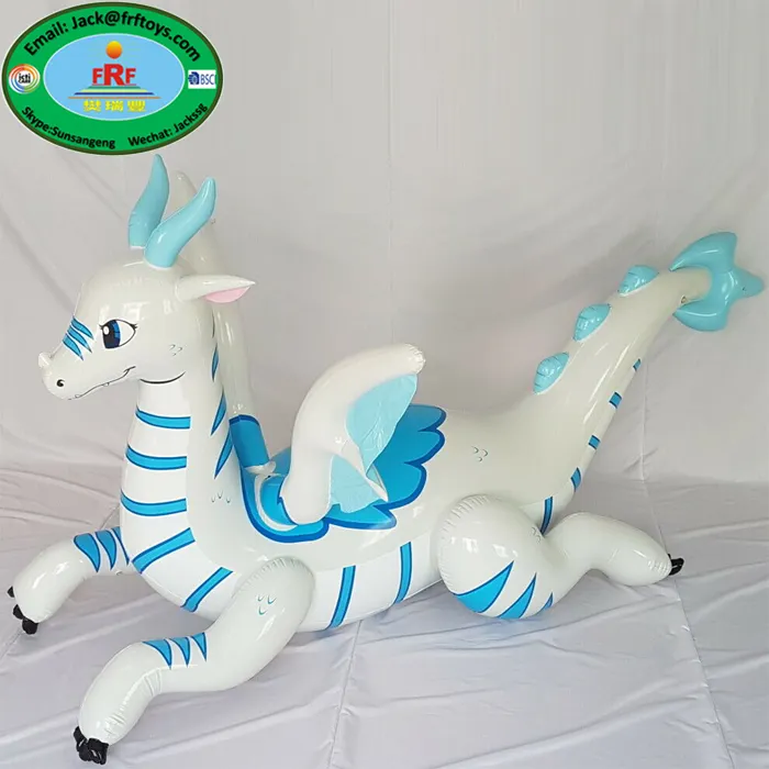 Summer Party Kids Pool Toys gonfiabile White Dragon Ride On Swim Float