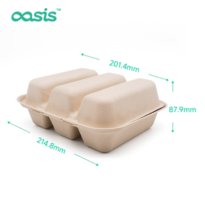 Tùy chỉnh dùng một lần <span class=keywords><strong>TACO</strong></span> chủ chất lượng tốt Takeaway phân hủy sinh học bao bì mía bã mía khay thức ăn <span class=keywords><strong>TACO</strong></span> hộp - Product Image 5