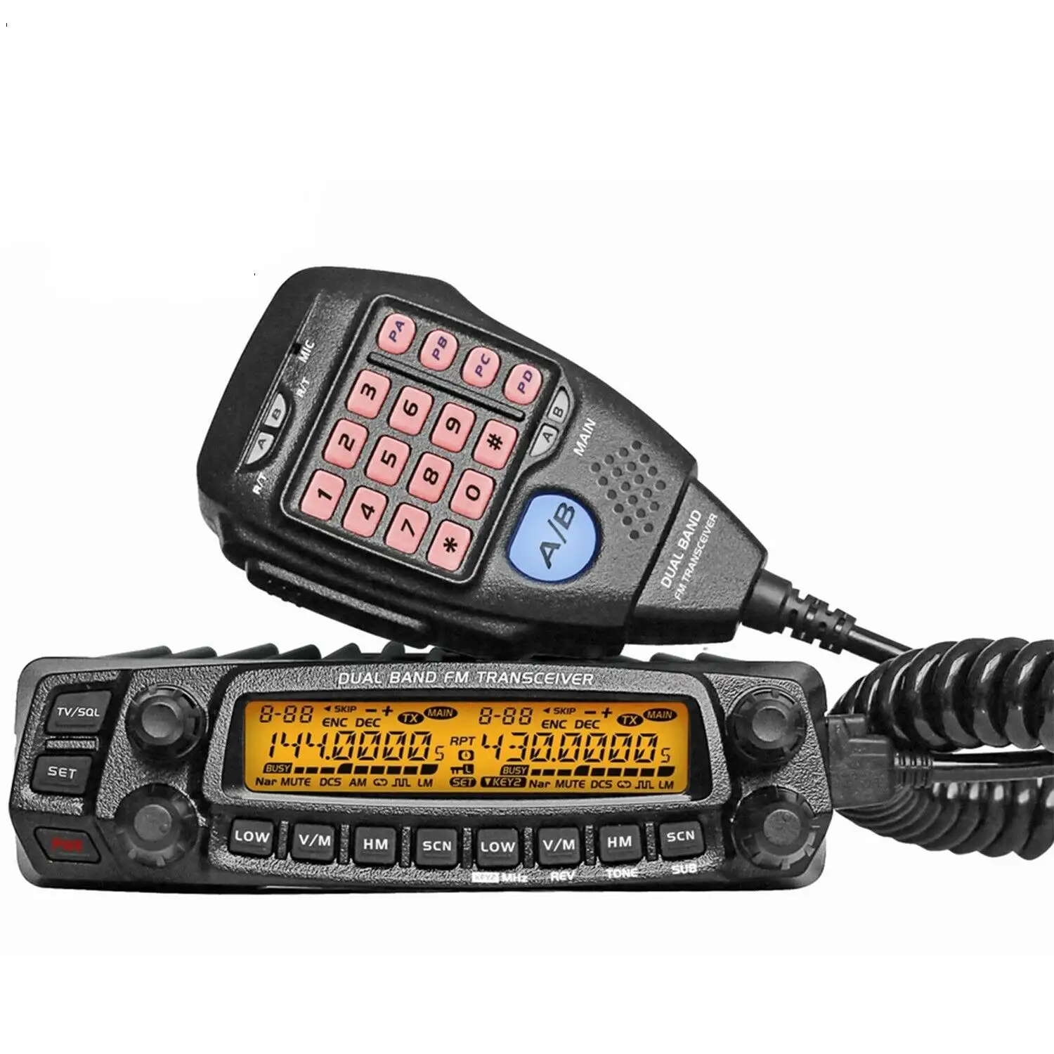 Rádio de carro Anytone At-5888uv, rádio de banda dupla de alta potência, 50w, estação base móvel, rádio bidirecional, rádio marinho, longo alcance, walkie-talkie