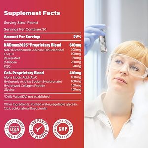 2025 bán nóng bán buôn NAD + 1000mg chất lỏng nicotinamide riboside Resveratrol pqq bổ sung năng lượng đồ uống tăng cường năng lượng - Product Image 2