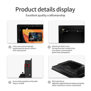 Kongxian 15.6 pollici in lega di alluminio IP65 pannello impermeabile PC preciso Touch Control capacitivo tutto in un unico incorporato unità industriale - Product Image 6