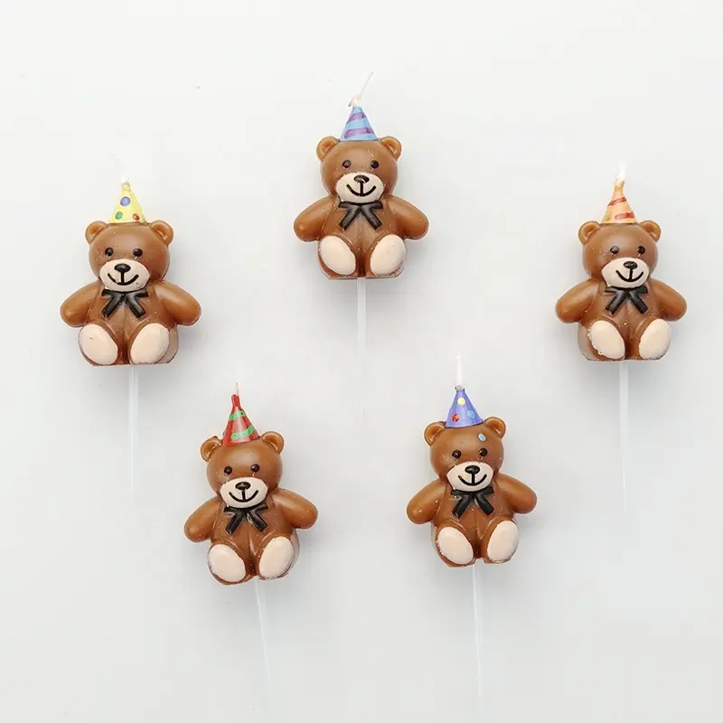 Ins pop urso velas de decoração de bolo, aniversário, festa, decoração, bolo