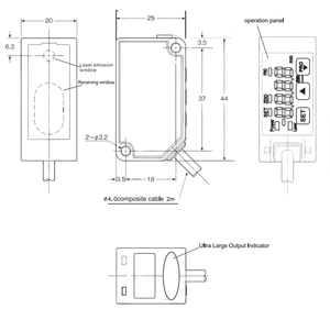 Interruptor de precisión de 0,01mm, sensor láser de rango de desplazamiento analógico, medición de distancia y espesor, sensor de altura - Product Image 5