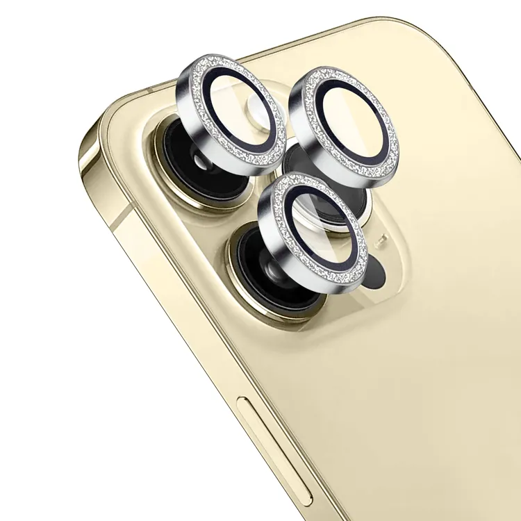 Bling Diamond สำหรับ iPhone 11, 12, 13, 15 PRO MAX กล้อง3D เลนส์กล้อง