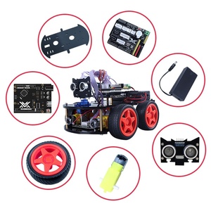 Hot Sale DIY Tracking Line Ultraschall-Hindernis programmierung Smart Robot Car Avoider Robotics Kits für Bildung - Product Image 3