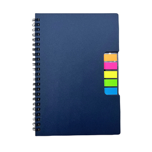 Venta al por mayor cuaderno de impresión cubierta de papel Kraft cuaderno notas adhesivas cuaderno espiral personalizado A5 con portalápices - Product Image 2