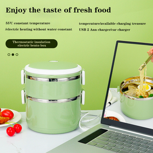 Paslanmaz çelik özel taşınabilir elektrikli yemek kabı isıtıcı isı kutuları gıda konteyner termos sıcak Bento yemek kabı - Product Image 2