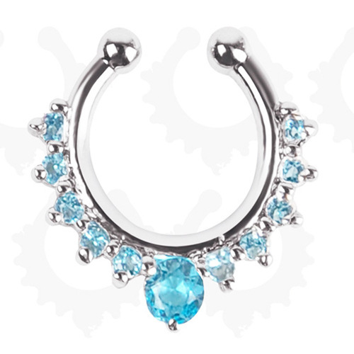 Argent + diamant bleu