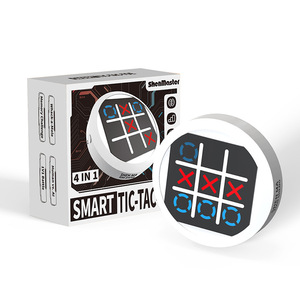 MERRYCOO 4 in 1ミニTic Tac Toe Bolt Game,電子ハンドヘルドパズルゲームコンソールWhack-a-Moleファミリー楽しい旅行ボードゲーム - Product Image 1
